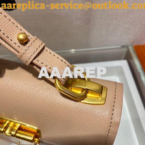 Replica Prada Saffiano Leather Symbole Bag 1BD270 Beige 7