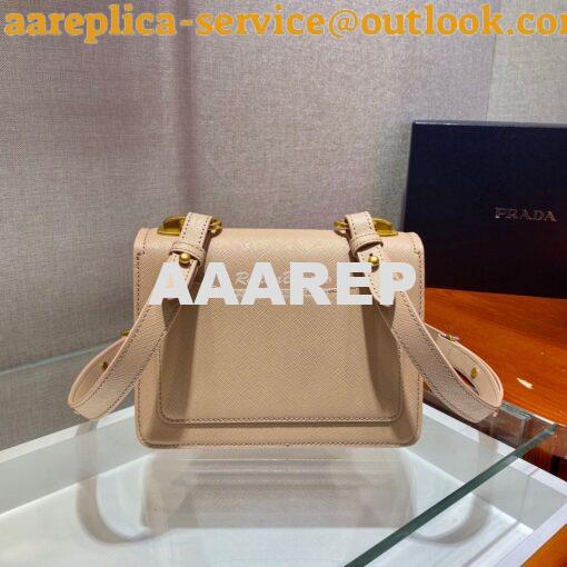 Replica Prada Saffiano Leather Symbole Bag 1BD270 Beige 8