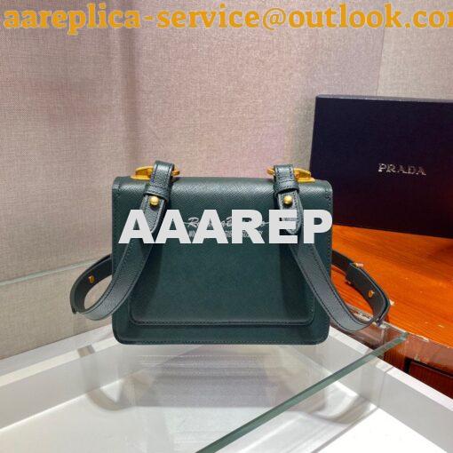 Replica Prada Saffiano Leather Symbole Bag 1BD270 Green 5