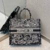 Replica Dior Medium Lady D-Lite Bag Black and White Dior Around the Wo 11