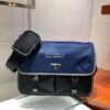 Replica Prada Large Nylon and Saffiano Leather Shoulder Bag 2VD768 Yel 10