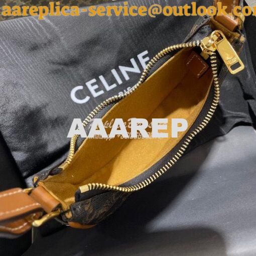 Replica Celine Mini Ava In Triomphe Canvas And Calfskin 10I602 Tan 8