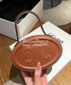 Replica Celine Oval Minaudiere Cuir Triomphe In Smooth Calfskin 198613