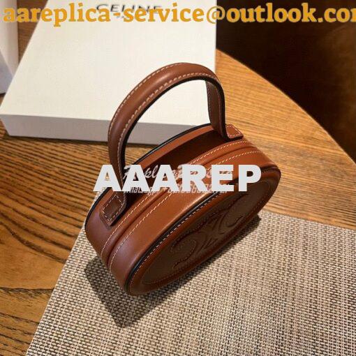 Replica Celine Oval Minaudiere Cuir Triomphe In Smooth Calfskin 198613 3