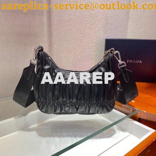 Replica Prada Re-Edition 2005 Nappa Gaufré bag 1BH204 Black 8