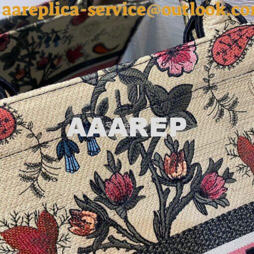 Replica Dior Book Tote bag in Multicolor Dior Flowers Embroidery 2