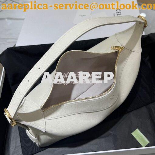 Replica Celine Medium Romy In Supple Calfskin 197443 White 7