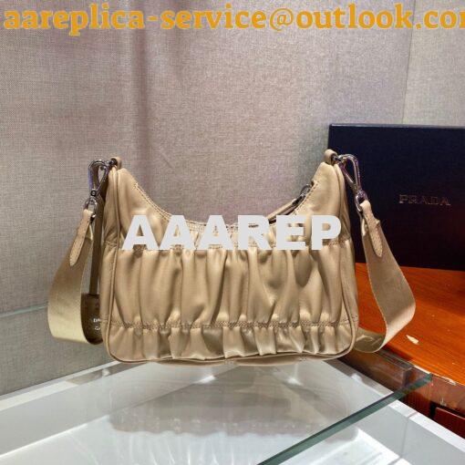 Replica Prada Re-Edition 2005 Nappa Gaufré bag 1BH204 Beige 9