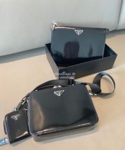 Replica Prada Brique Brushed Leather Bag 2VH069