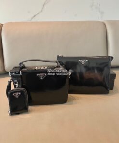 Replica Prada Brique Brushed Leather Bag 2VH069 2