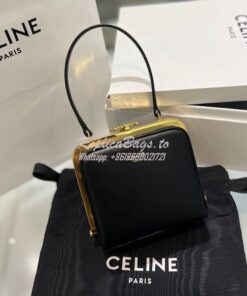 Replica Celine Triomphe Minaudiere In Smooth Calfskin 197243 Black 2