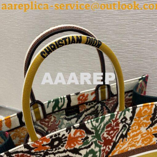 Replica Dior Book Tote bag in Yellow Multicolor Dior Paisley Embroider 6