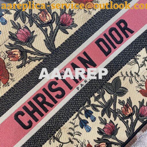 Replica Dior Book Tote bag in Multicolor Dior Flowers Embroidery 9