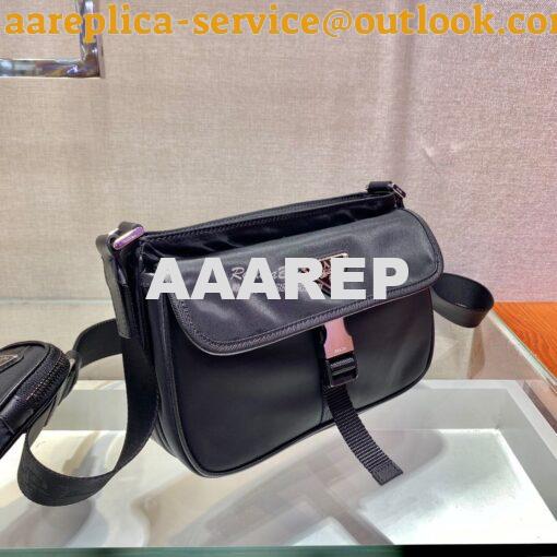 Replica Prada Re-nylon And Saffiano Leather Shoulder Bag 2VH133 2