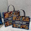 Replica Dior Book Tote bag in Yellow Multicolor Dior Paisley Embroider 15