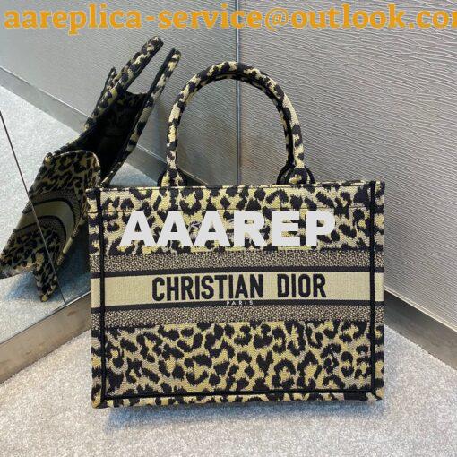 Replica Dior Book Tote bag in Beige Multicolor Mizza Embroidery 10