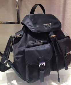 Replica Prada Medium Nylon Backpack 1BZ811 Navy 2