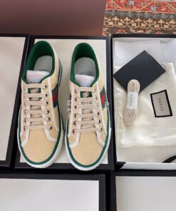 Replica Men Women's Gucci Tennis 1977 Sneaker 606110 Butter