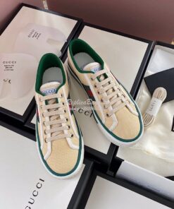 Replica Men Women's Gucci Tennis 1977 Sneaker 606110 Butter 2