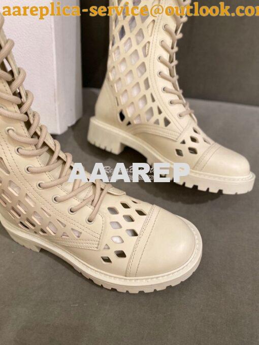 Replica Dior D-Trap Boots White Matte Calfskin KCI655 6