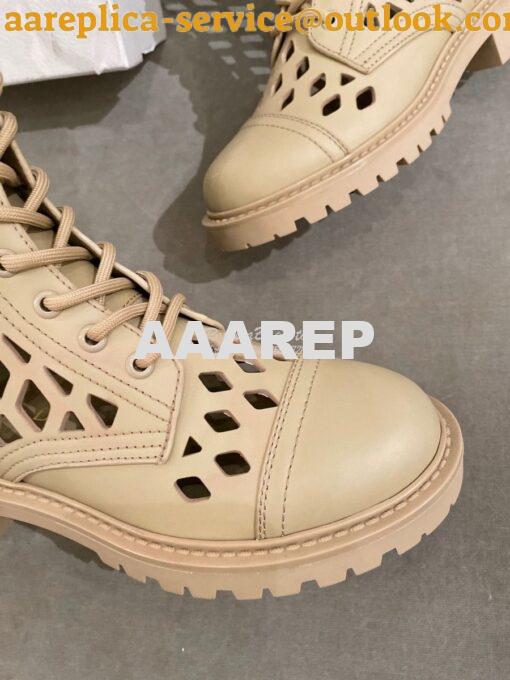 Replica Dior D-Trap Boots Beige Matte Calfskin KCI655 5