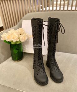 Replica Dior D-Trap Boots Black Matte Calfskin KCI655