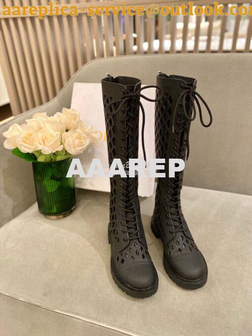 Replica Dior D-Trap Boots Black Matte Calfskin KCI655