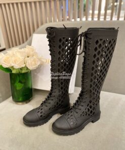 Replica Dior D-Trap Boots Black Matte Calfskin KCI655 2