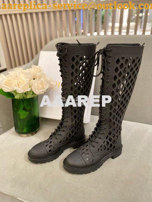 Replica Dior D-Trap Boots Black Matte Calfskin KCI655 2