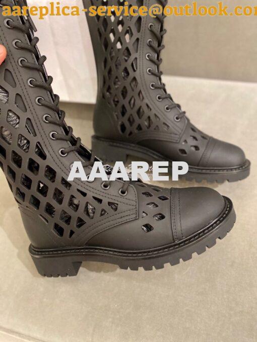 Replica Dior D-Trap Boots Black Matte Calfskin KCI655 5