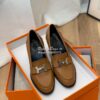 Replica Hermes Dauphine 70 Loafer High Heel in Goatskin H212091Z Black 11