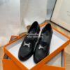 Replica Hermes Dauphine 70 Loafer High Heel in Goatskin H212091Z Brown 10