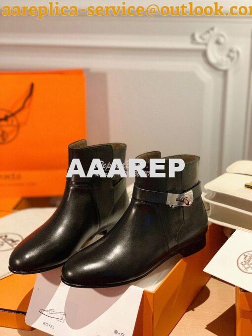 Replica Hermes Neo Ankle Boot in Heritage Calfskin H202255Z Black 2