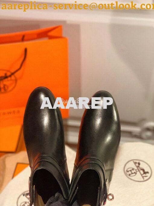 Replica Hermes Neo Ankle Boot in Heritage Calfskin H202255Z Black 6