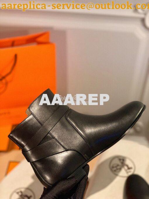 Replica Hermes Neo Ankle Boot in Heritage Calfskin H202255Z Black 7