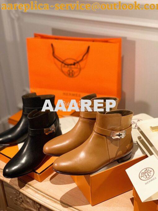 Replica Hermes Neo Ankle Boot in Heritage Calfskin H202255Z Brown 2