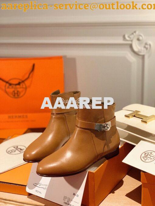 Replica Hermes Neo Ankle Boot in Heritage Calfskin H202255Z Brown 3