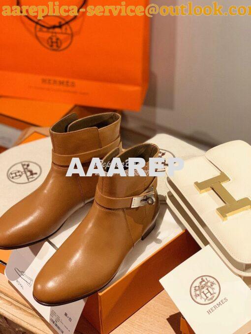 Replica Hermes Neo Ankle Boot in Heritage Calfskin H202255Z Brown 4