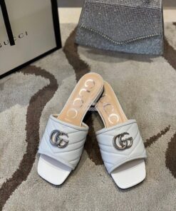 Replica Gucci Women's Slide w Double G 629730 White