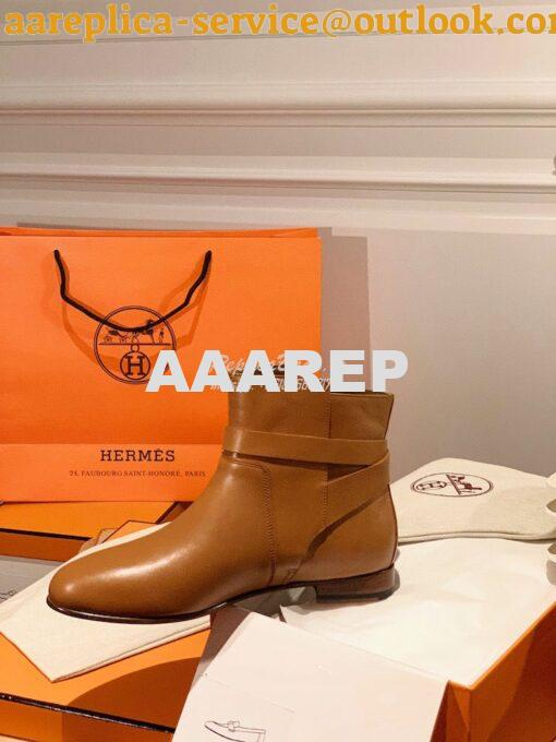 Replica Hermes Neo Ankle Boot in Heritage Calfskin H202255Z Brown 7