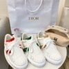 Replica DiorID Sneaker White Rubber and Calfskin KCK278 with Red 10