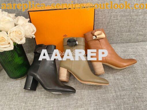 Replica Hermes Saint Germain Ankle Boot H202257 Taupe 2