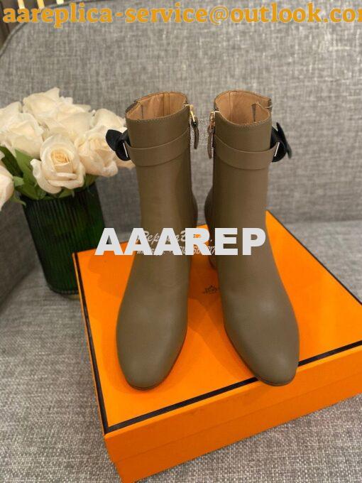 Replica Hermes Saint Germain Ankle Boot H202257 Taupe 3