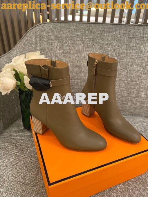 Replica Hermes Saint Germain Ankle Boot H202257 Taupe 4