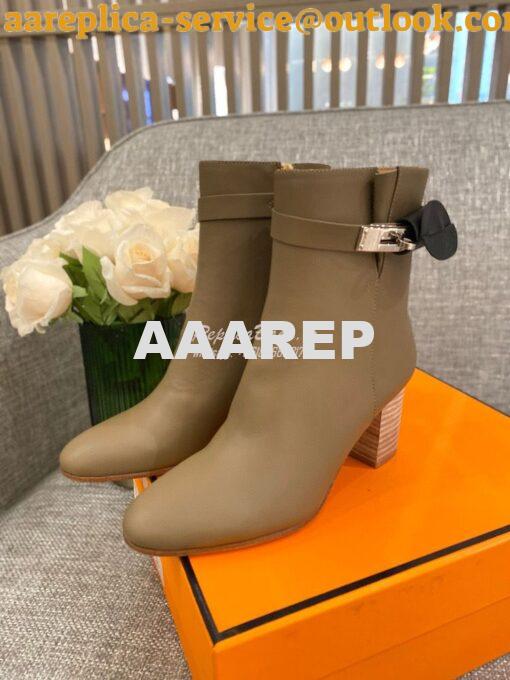 Replica Hermes Saint Germain Ankle Boot H202257 Taupe 6