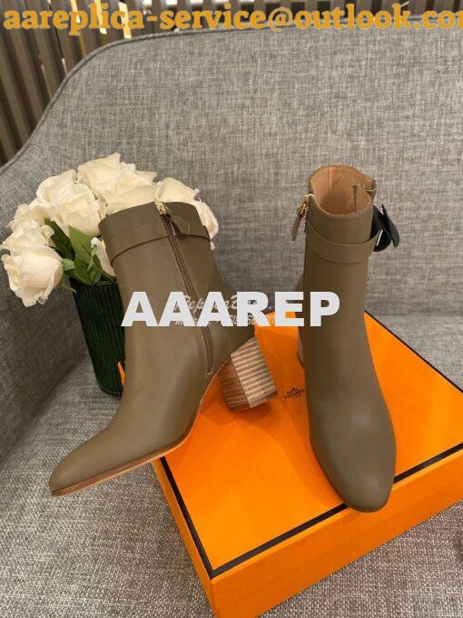 Replica Hermes Saint Germain Ankle Boot H202257 Taupe 8