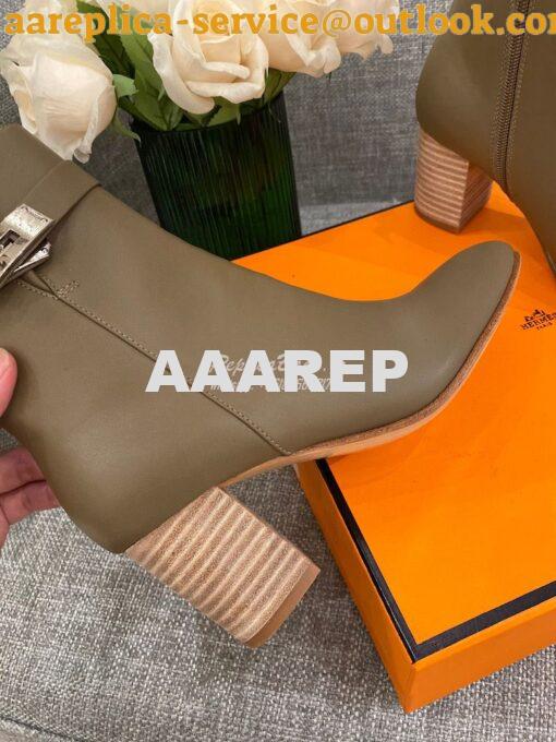 Replica Hermes Saint Germain Ankle Boot H202257 Taupe 9