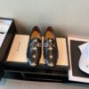 Replica Gucci Leather Horsebit Loafer 414998 White with Kitty Print 12