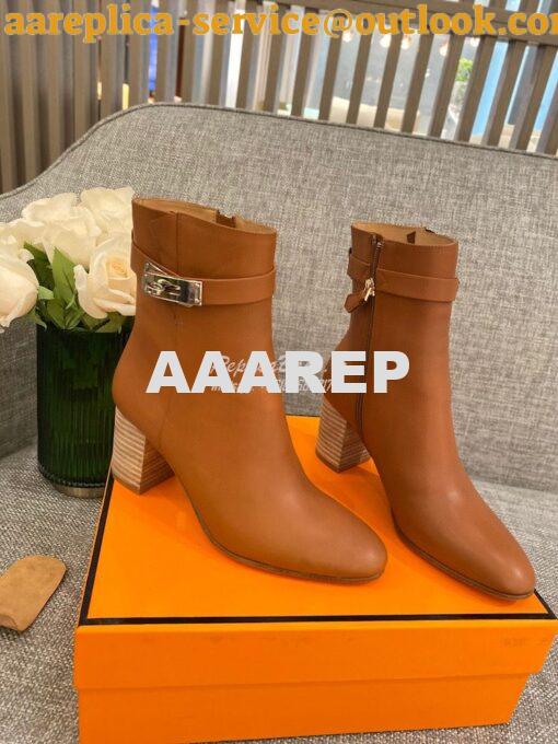 Replica Hermes Saint Germain Ankle Boot H202257 Brown 3