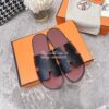 Replica Hermes Izmir Sandals in Epsom Calfskin H181403 Navy Black 9